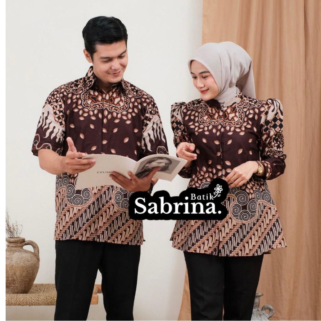 Batik Sabrina Batik Couple Modern Atasan Blouse Batik Kerja Kantor Wanita