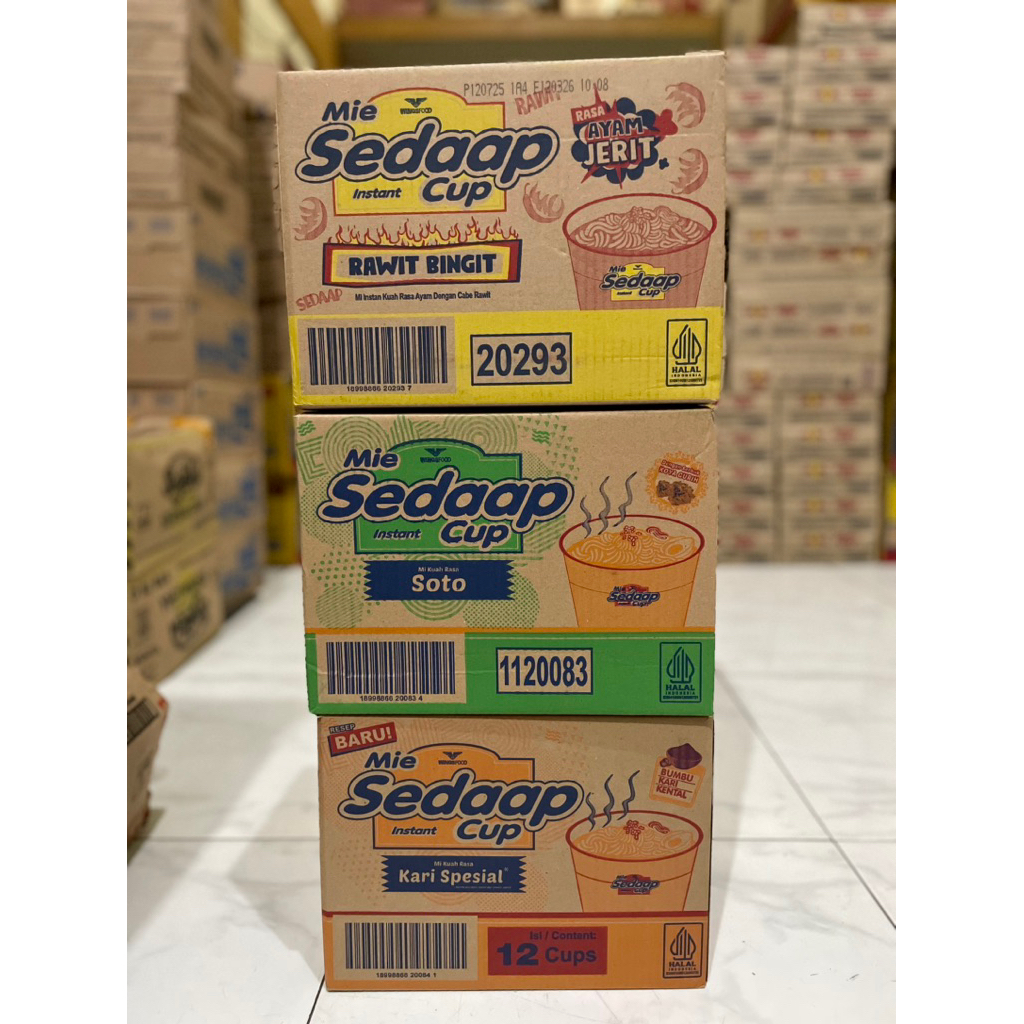 

Mie Sedaap Cup Mie Instant @12 cup