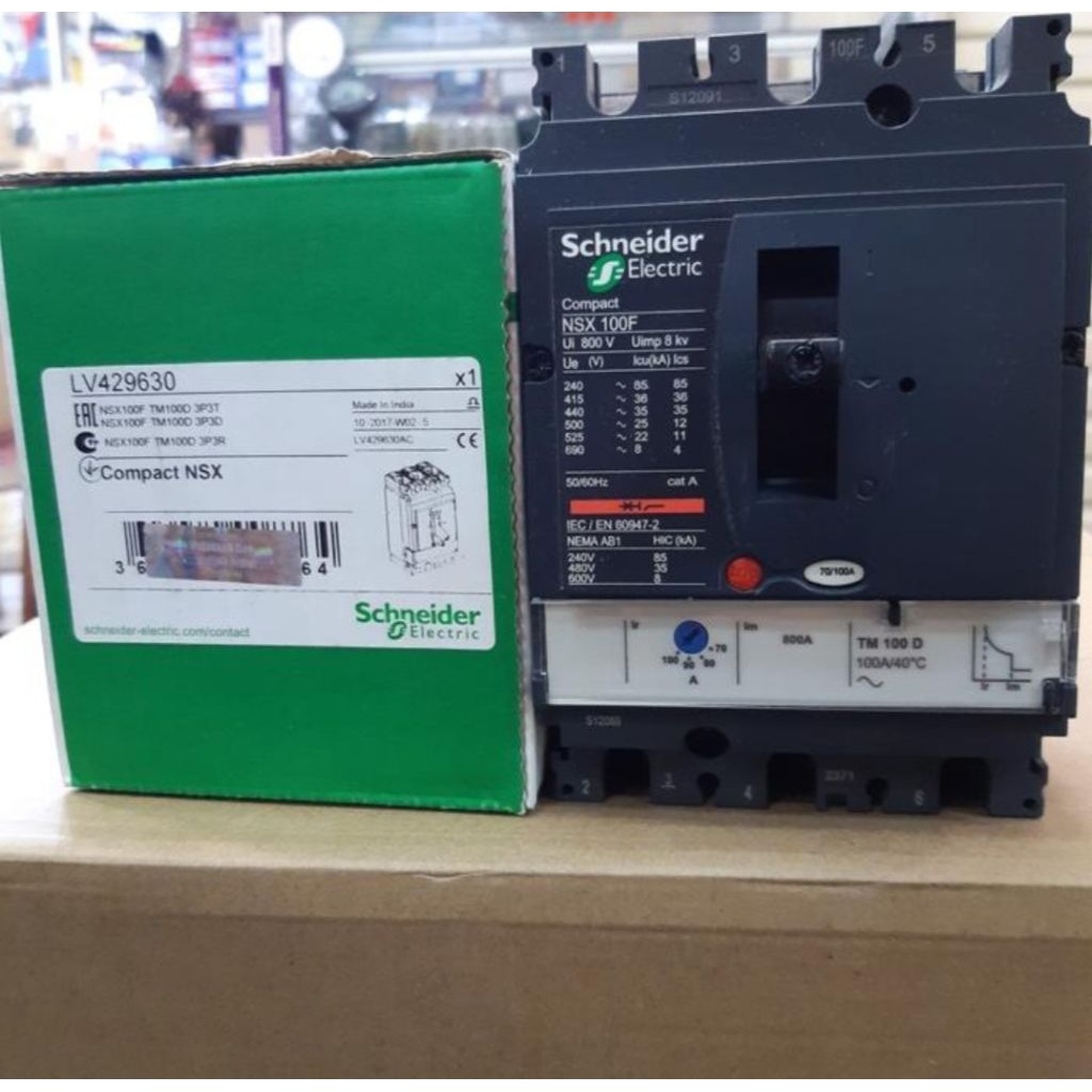 MCCB SCHNEIDER NSX 100F 100A 36Ka