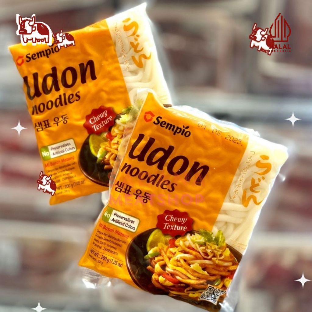 

SEMPIO Udon Noodles 200 g – Mie Udon Korea Tebal & Kenyal | Cepat Masak