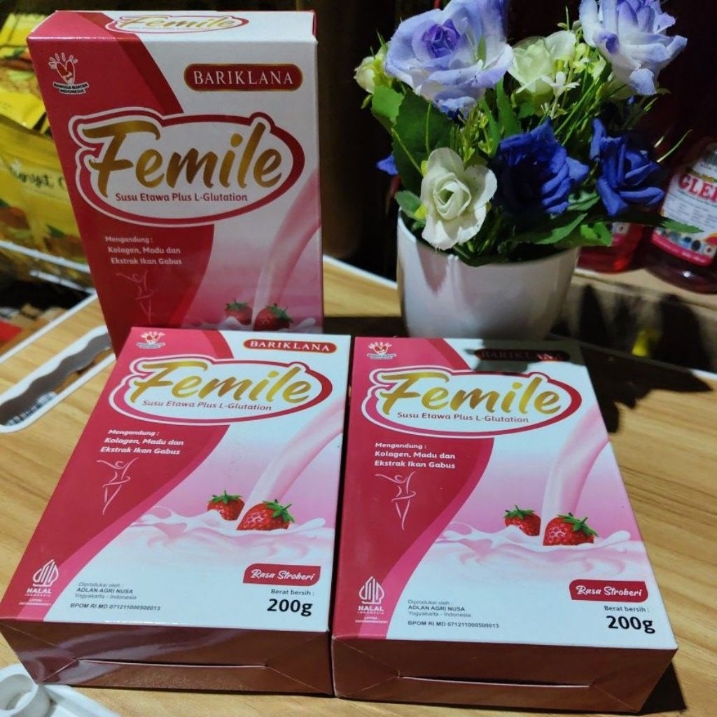 

FEMILE | SUSU KAMBING ETAWA PLUS L-GLUTATION | SUSU HERBAL SUSU KESEHATAN COCOK UNTUK SEMUA PRIA DAN WANITA |SUSU BPOM|l