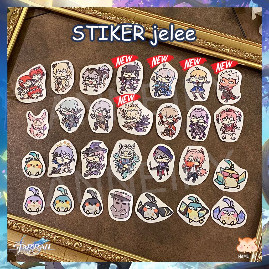 HSR Honkai Star Rail Fate GO Stiker Jelee Saber Archer Hysilens Cerydra Cipher Feixiao Moze Jiaoqiu 