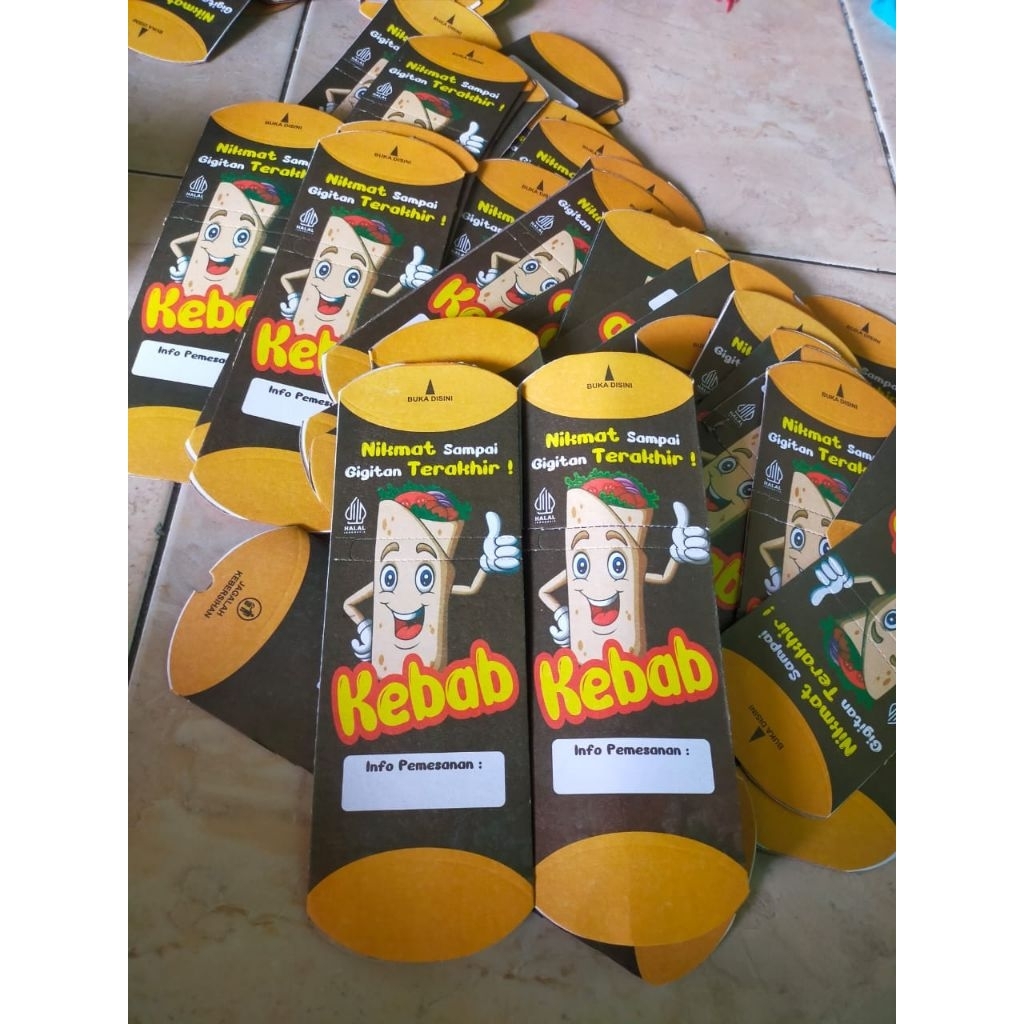 

@100pcs Kemasan Kebab Mini/Kebab Tarikan/Kebab Bahan Duplek UK 21x8cm