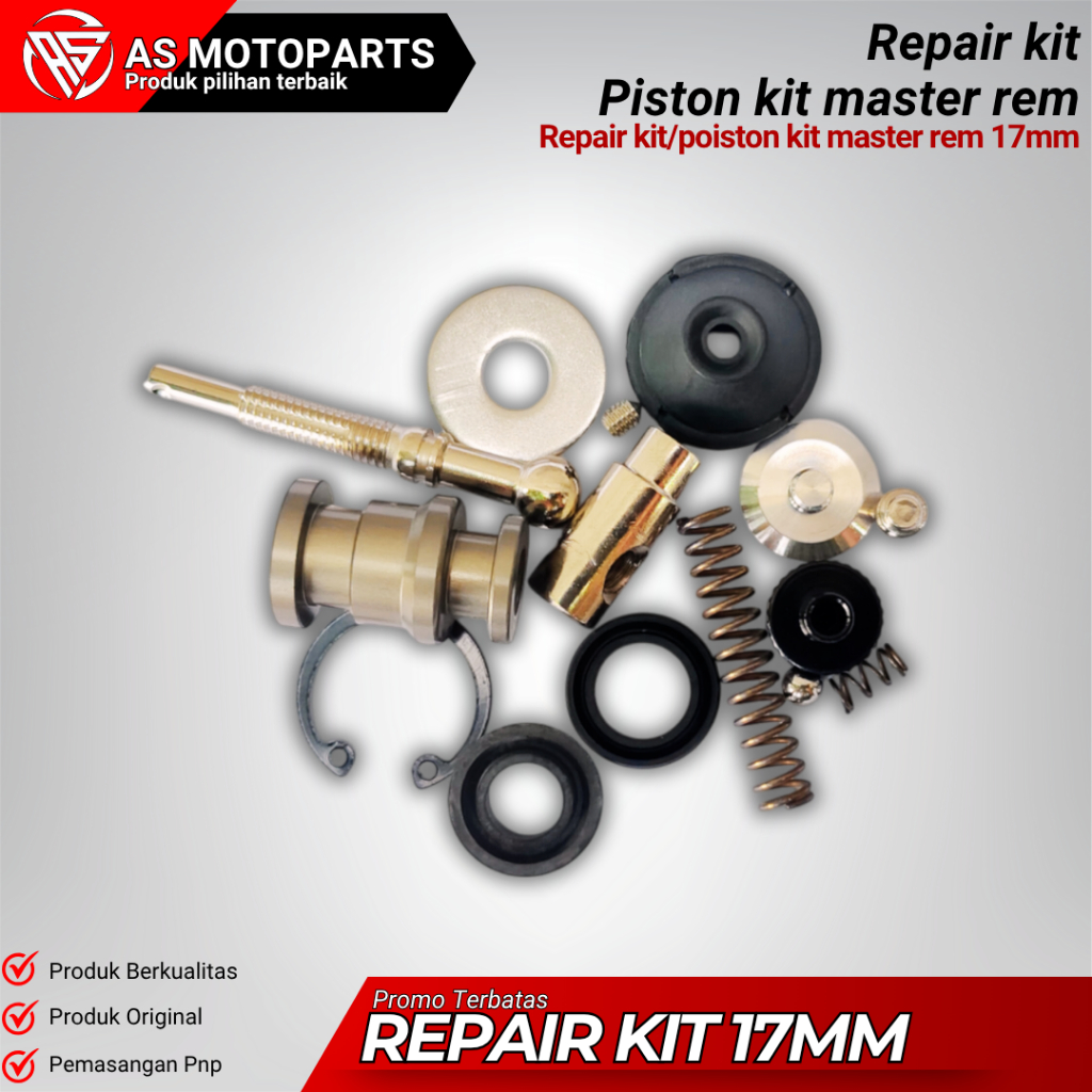 REPAIR KIT MASTER REM 17MM PISTON KIT SEAL MASTER REM REPAIR KIT 17MM UNIVERSAL