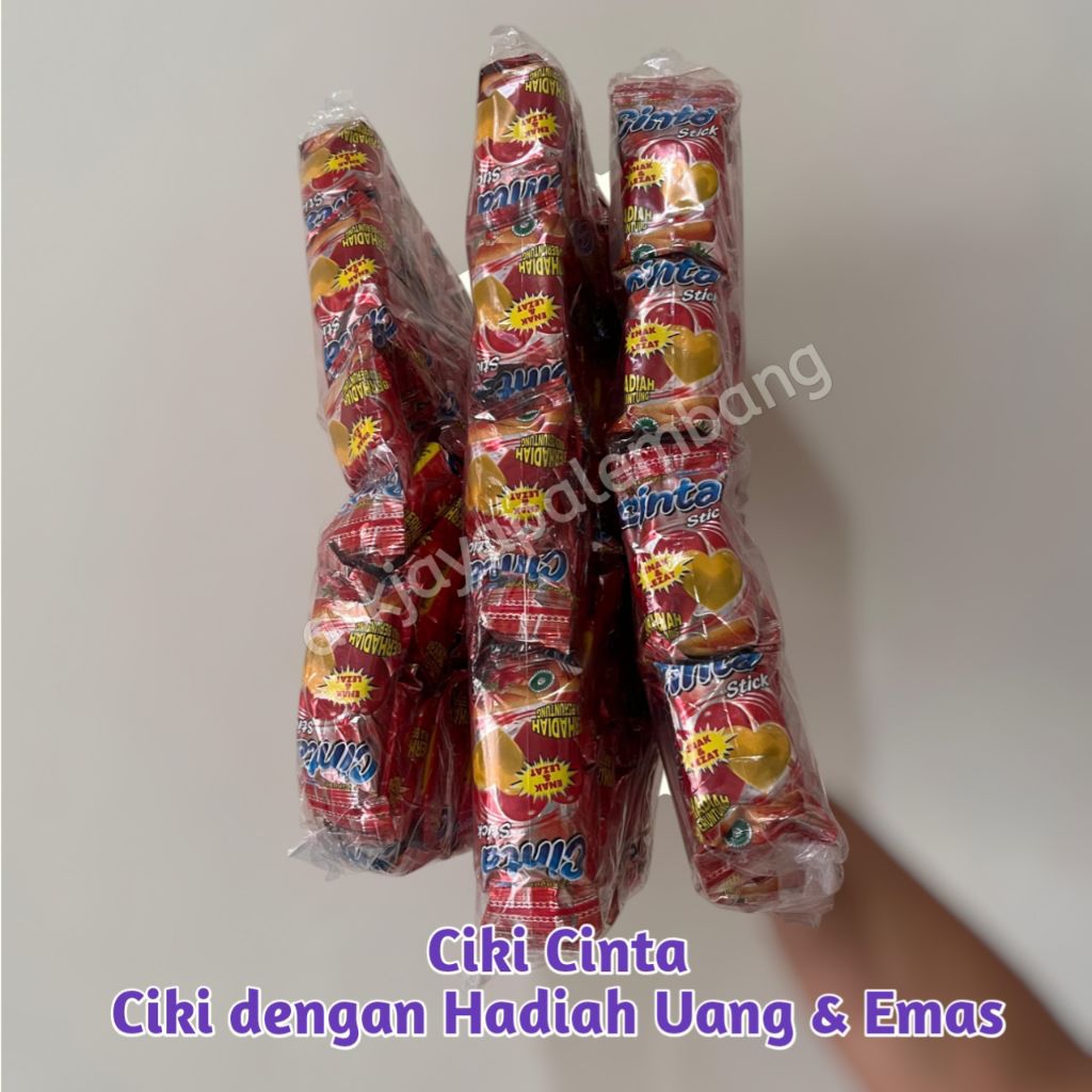 

snack ciki cinta berhadiah uang jika beruntung isi 80 bungkus