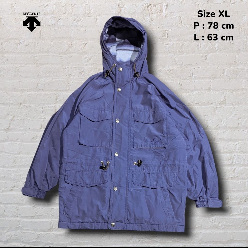 Size XL Jacket Outdoor Descente Whole Earth Vintage Purple Navajo Water Repellent Original Second Pr
