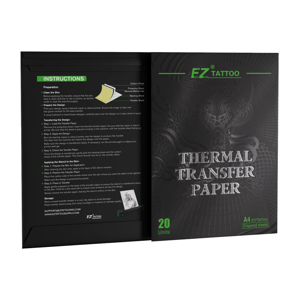 EZ Tattoo Thermal Transfer Paper – Kertas Stensil Tato Profesional