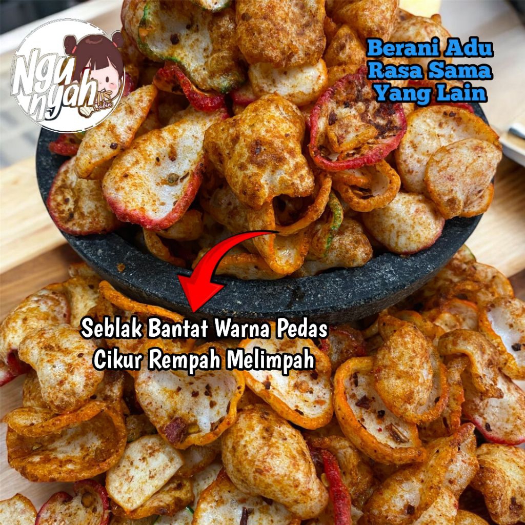 

Cemilan Seblak Kerupuk Bawang Pedas Rempah Warna 200gr