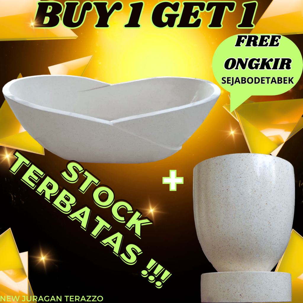 JURAGAN TERASO | BATHTUB TERASO MODEL BARU | BATHTUB TERRAZZO | BATHTUB MURAH -  BATHUP TIPE TWIN