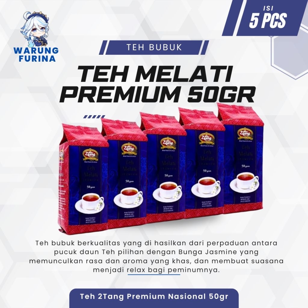 

Teh 2Tang Jasmine Tea Premium 50gr isi 5 pcs
