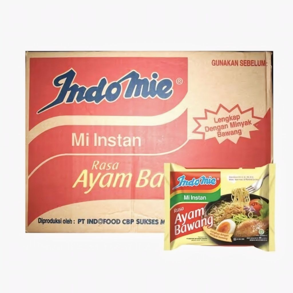 

Indomie Mie Instant Kuah Rasa Ayam Bawang isi 40 Pcs Per Dus