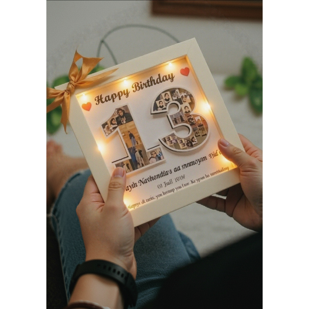 gift mozaik pakai lampu kado ulang tahun untuk pacar cowo1 paket / kado unik / gift anniversarry wed