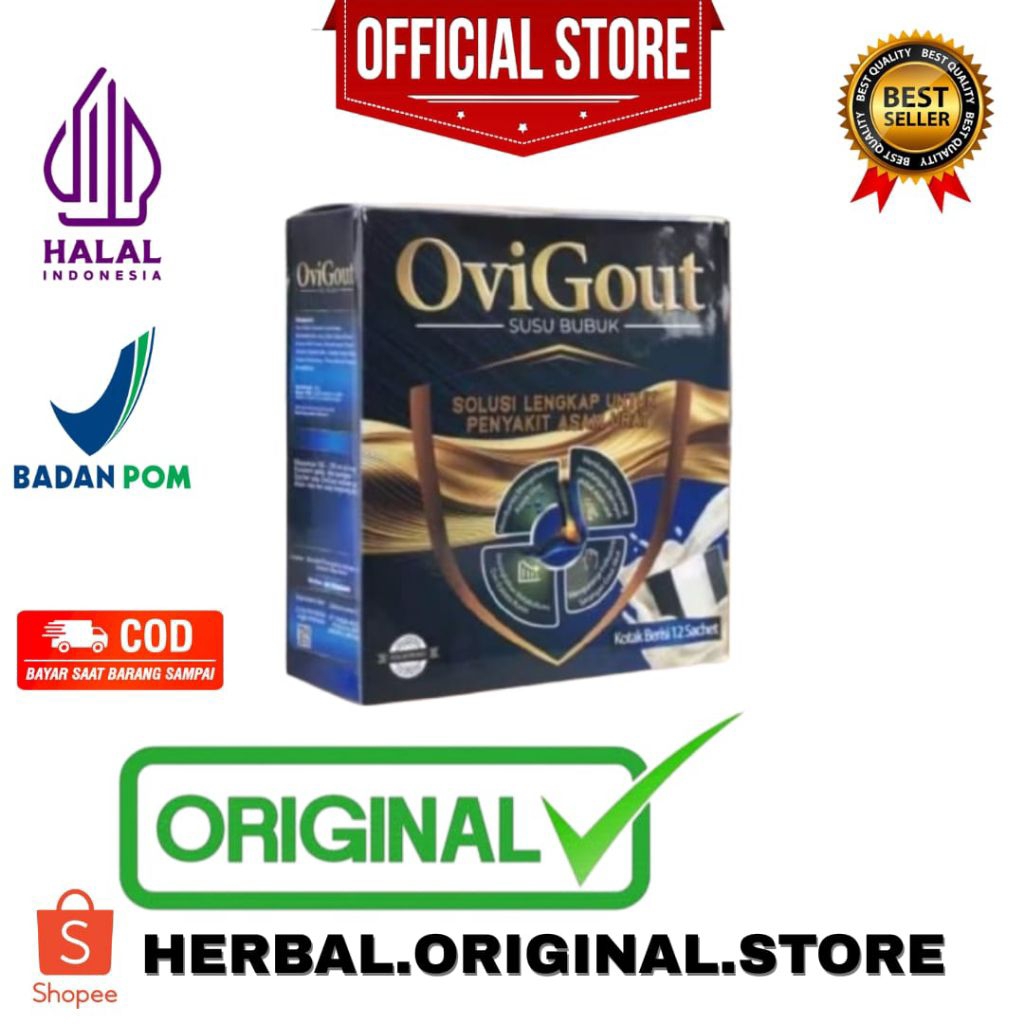 

OVIGOUT Milk Susu Herbal Asli Original Obat Atasi Asam Urat Nyeri Sendi Kolestrol