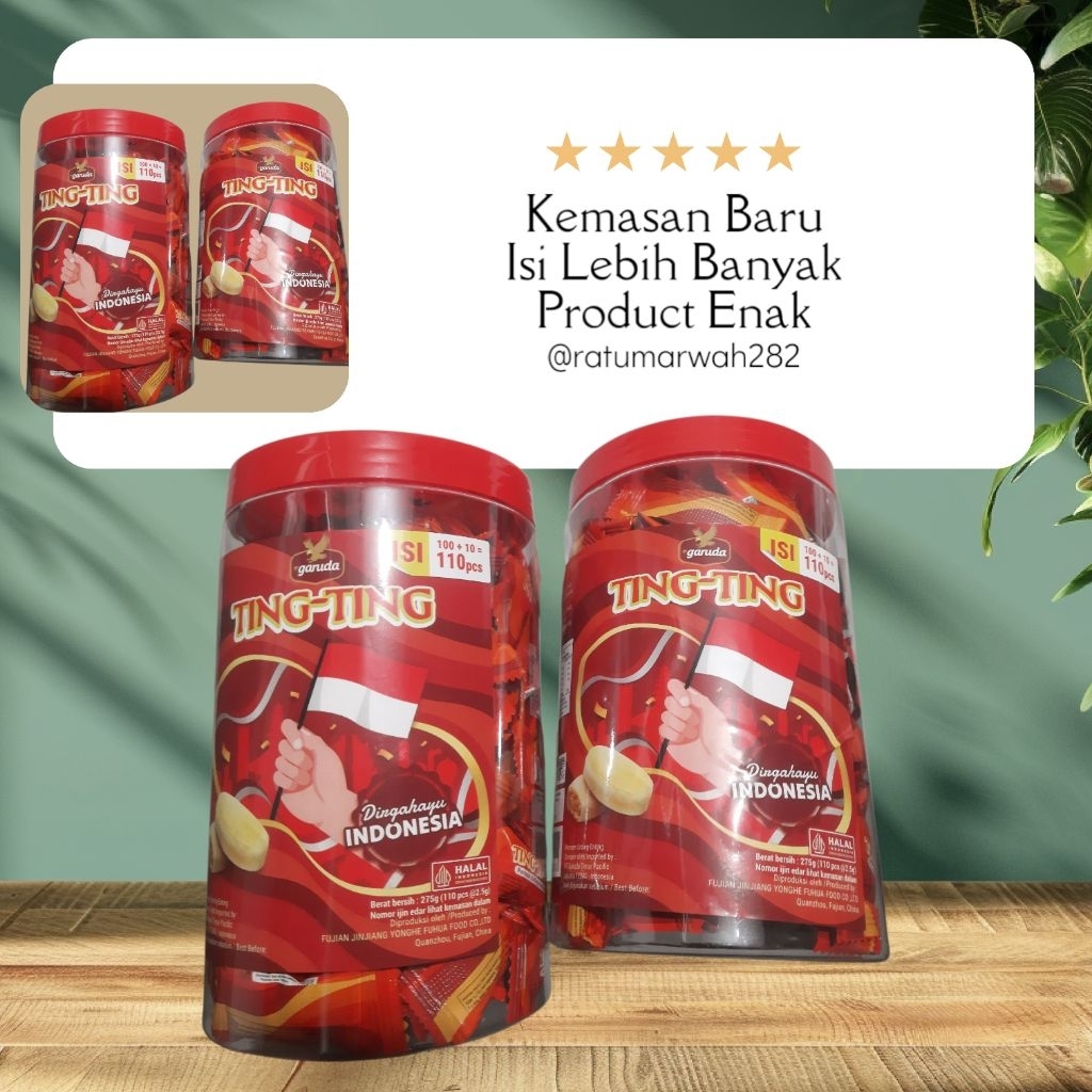 

GARUDA TING TING KEMASAN TOPLES ISI LEBIH BANYAK 110 PCS