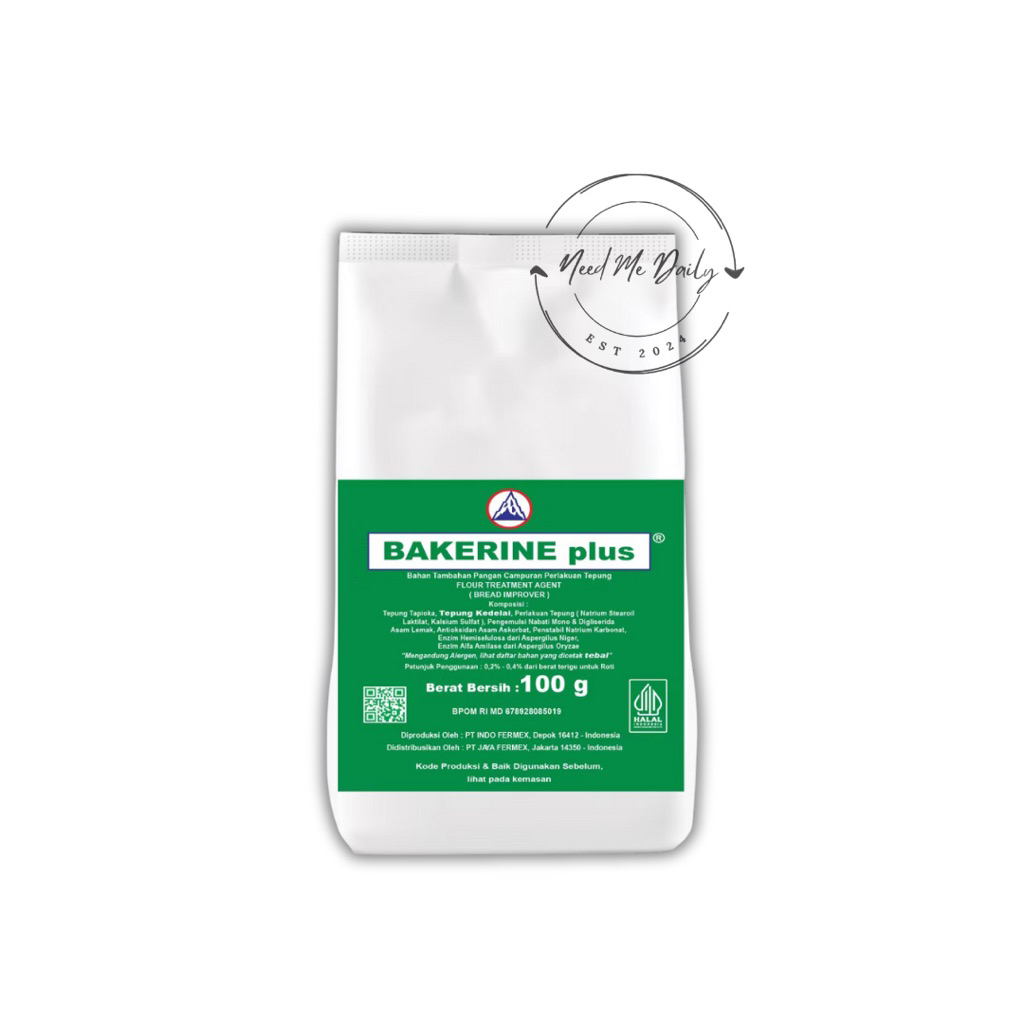 

Bakerine Plus 100gr 500gr | Bread Improver | Pelembut Roti Donat