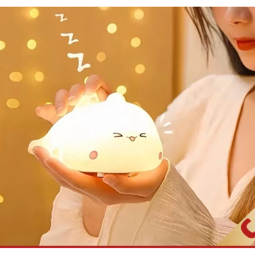 [TERMURAH] Lampu Tidur Soft 7 Warna  Lampu LED Lampu Dino Kado Lucu