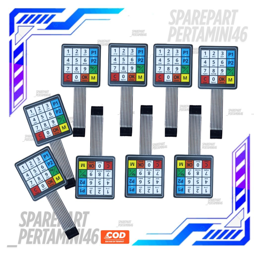 Tombol Keypad Custom Laminasi Pom Mini Pertamini Digital Terlaris