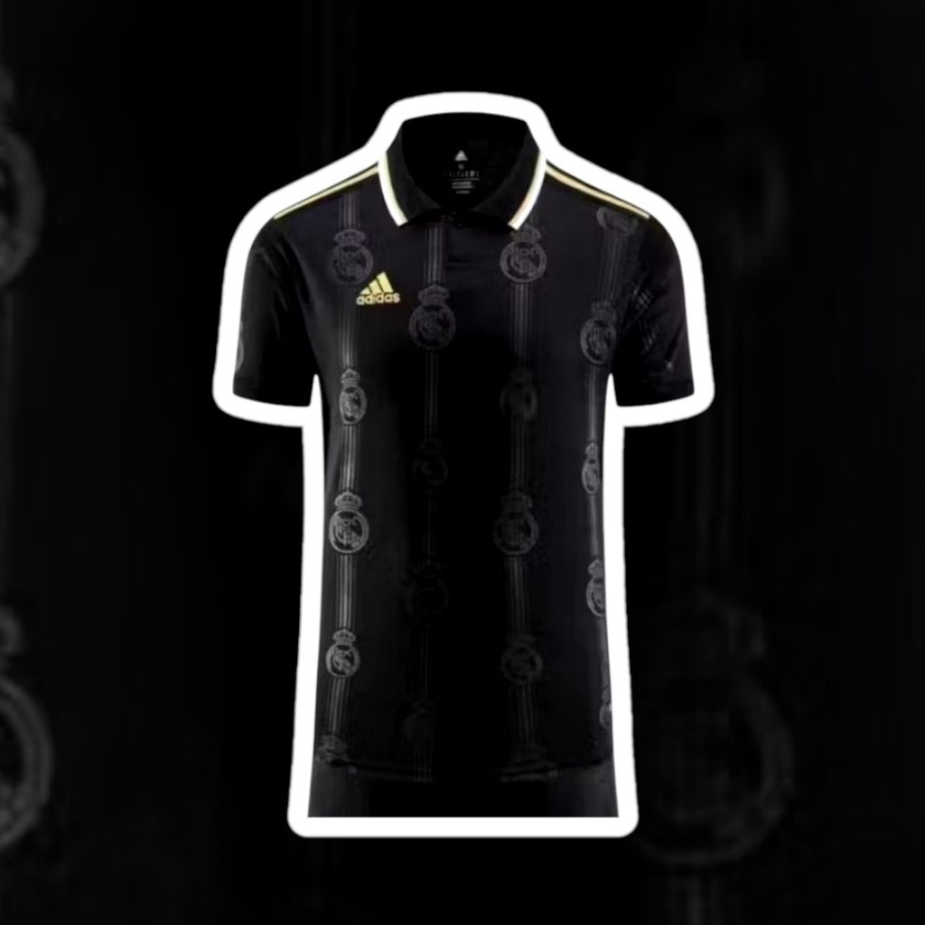 KAOS POLO MADRID HITAM GRADE ORI ADIDAS SIZE XL new promo