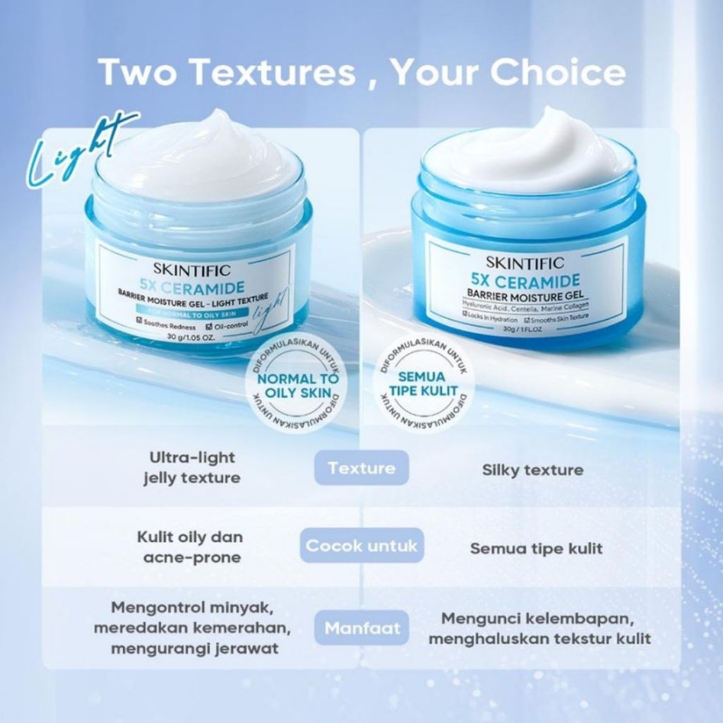 SKINTIFIC 5X Ceramide Barrier Moisture Gel 30g | SKINTIFIC 5X Ceramide Barrier Moisture 6g | SKINTIF