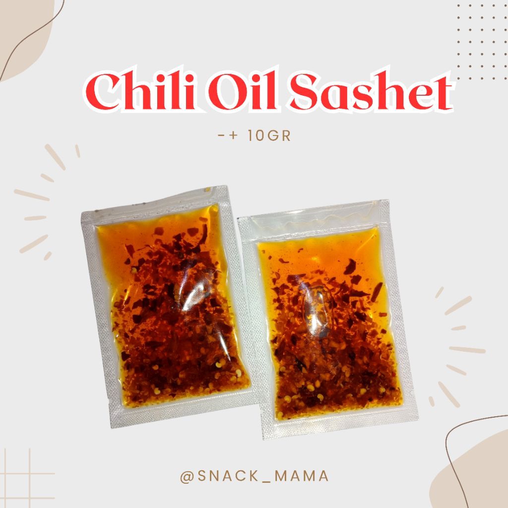 

Chili Oil Shaset 20gr by. Snack Mama