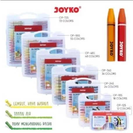 

krayon Joyko/Oil pastel 12/18/24/36/48/55 warna