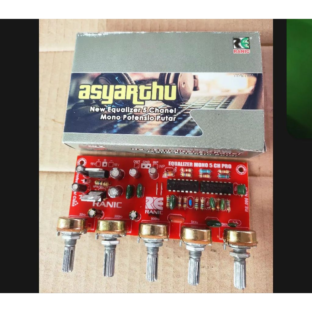 Kit equalizer mono 5potensio putar asyarthu