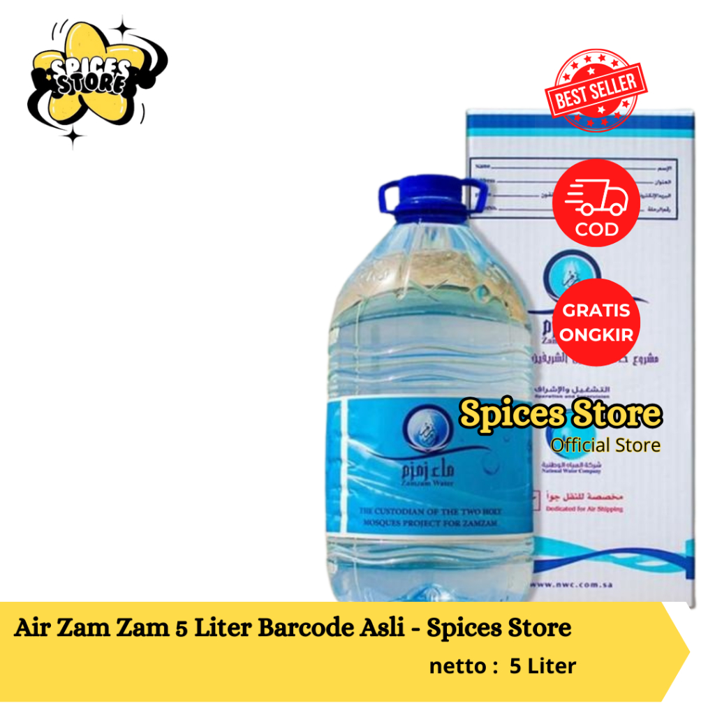 

Air Zam Zam 5 Liter Barcode Asli - Spices Store - Air Orginal Murah