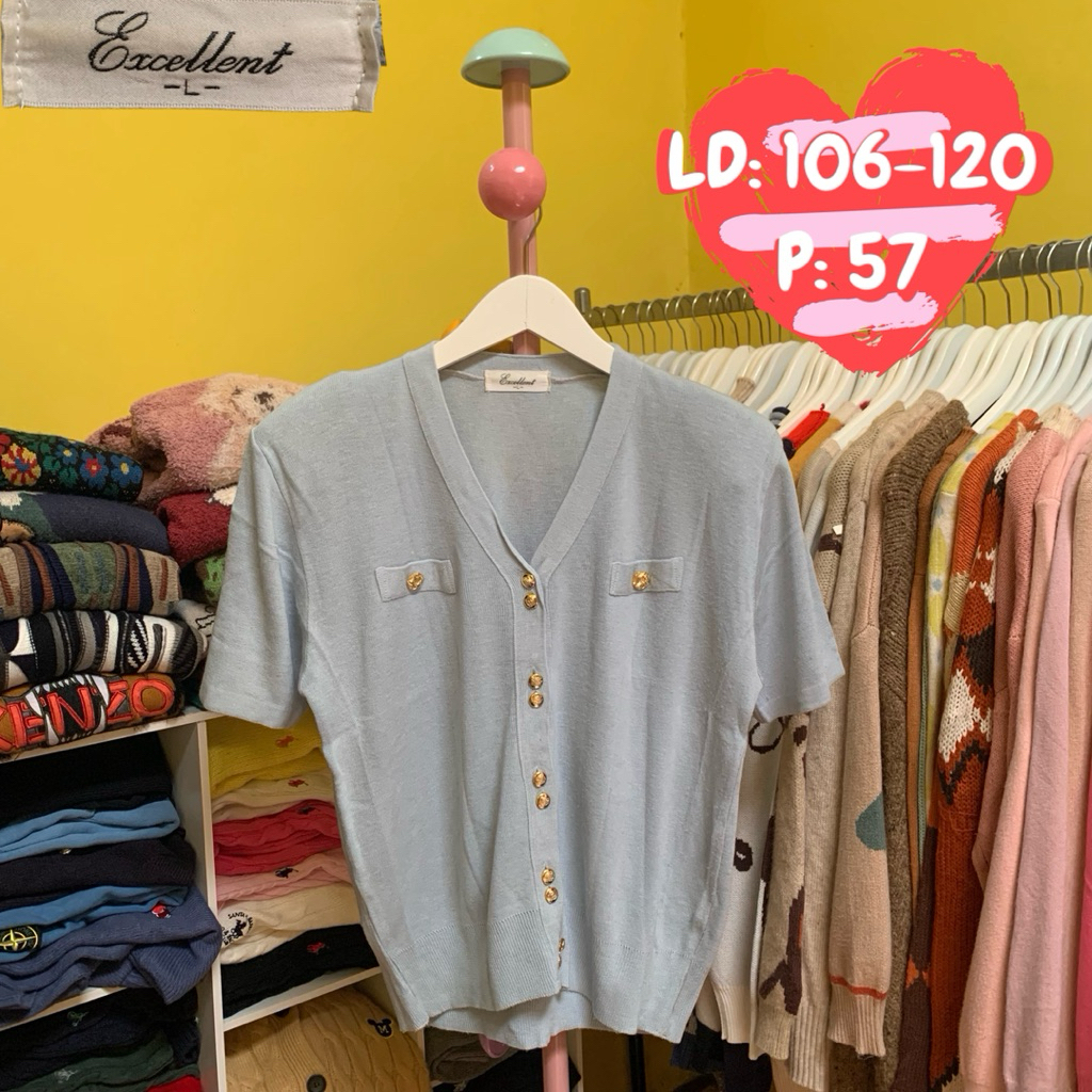 pendek rajut / knit kancing KOREAN LOOK