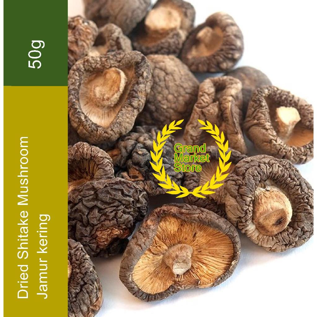 

Jamur Kering Dried Shitake Mushroom | Jamur Shitake Kering 50 gram Dried Mushroom