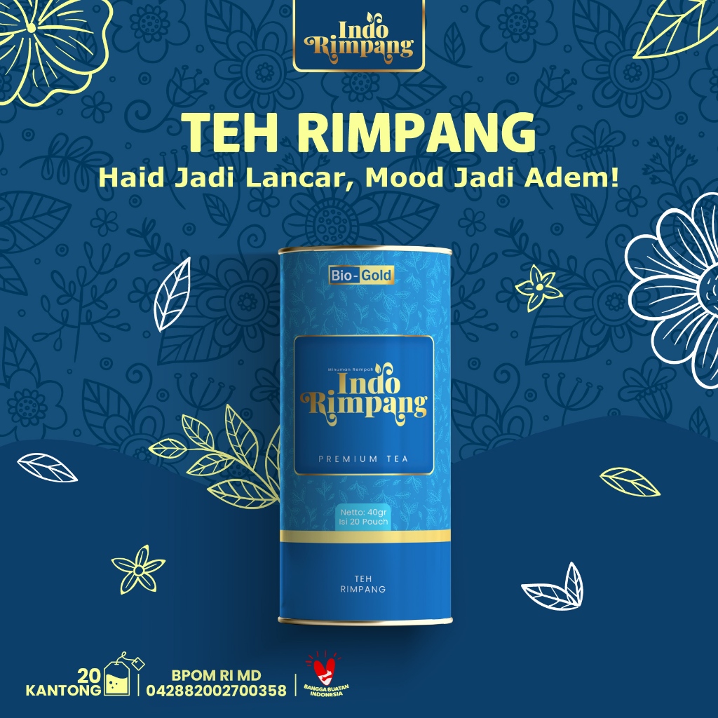 

Bio Gold Indo Rimpang Premium Tea - Teh Celup Alami Membantu Meredakan Nyeri Dan Melancarkan Haid - Teh Detox