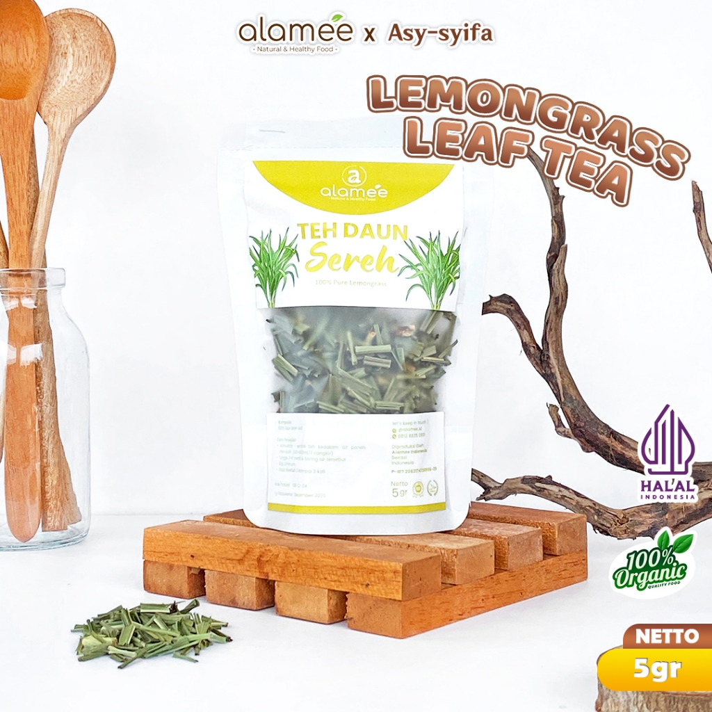 

ALAMEE Lemongrass Leaf Tea Teh Daun Sereh Organik Herbal OrganicKering Dried 5gr