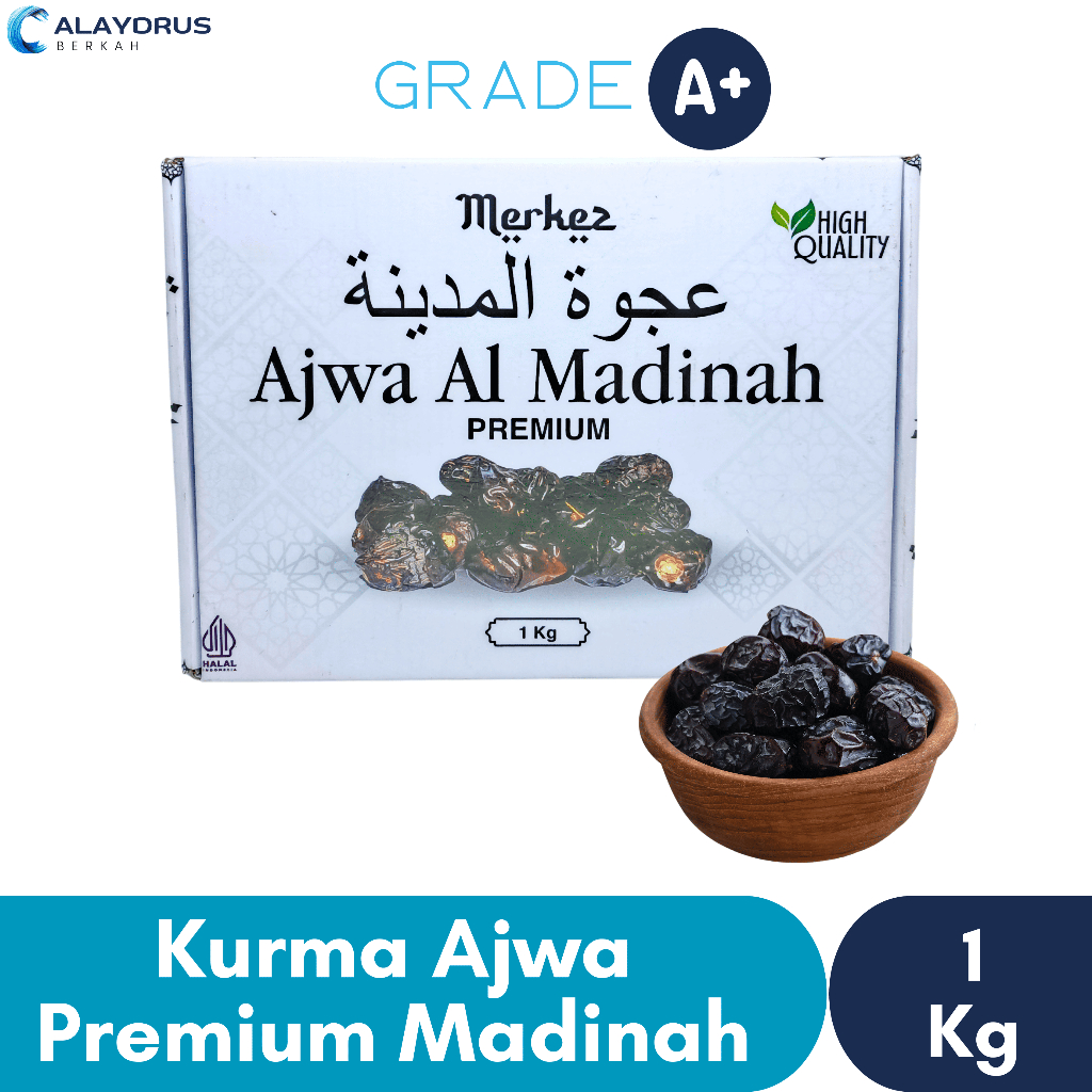 

Kurma Ajwa 1 Kg Asli 100% Original | Korma Nabi Super Jumbo Premium Grade A | Madinah Saudi Arabia