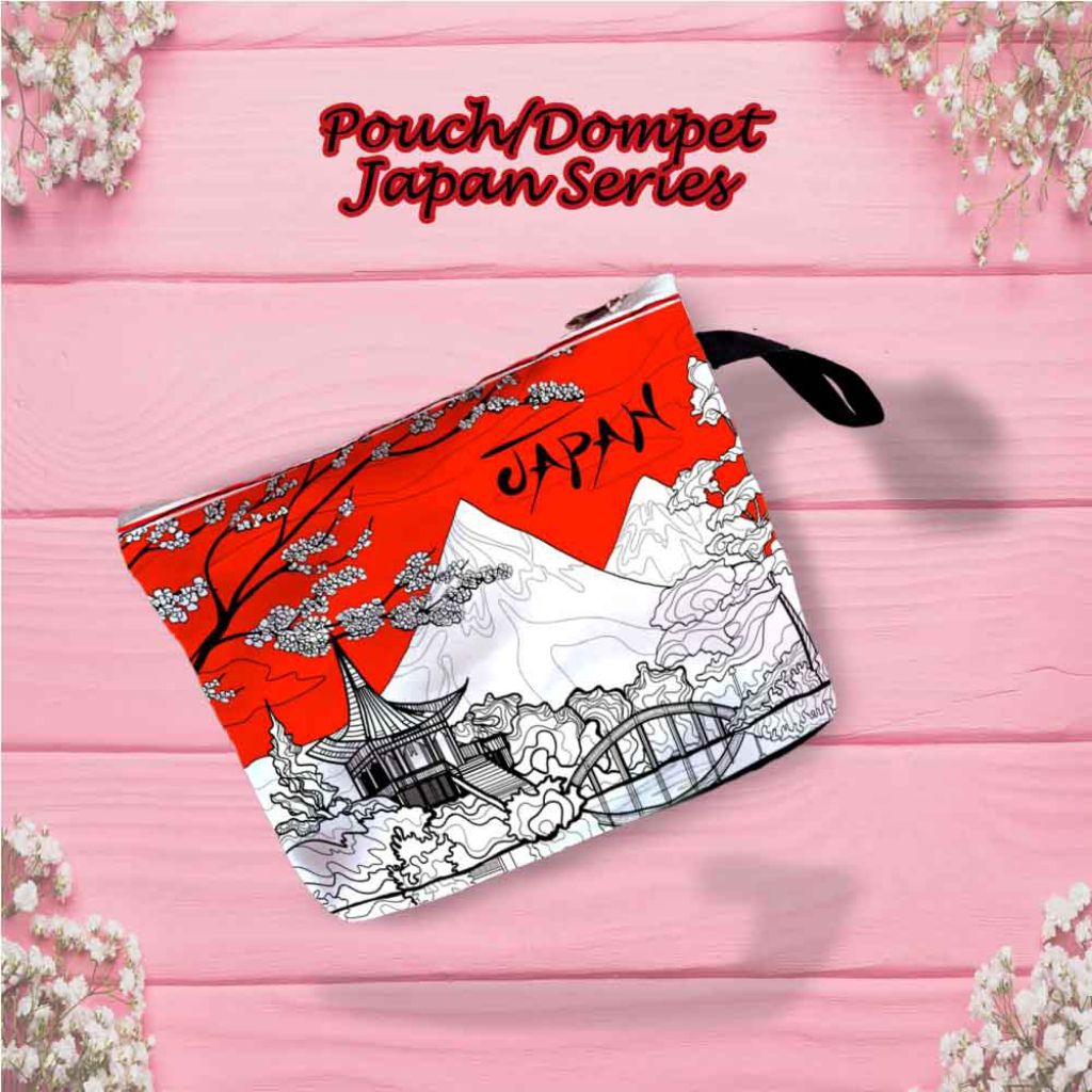 (Souvenir)Dompet, pouch printing/Dompet koin/Dompet HP/Motif Jepang/oleh-oleh jepang/Souvenir jepang