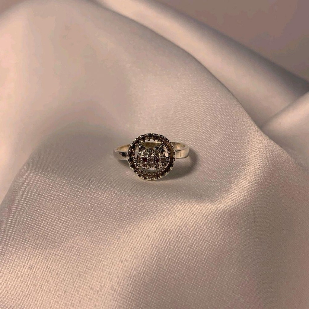 Cincin Perak Asli Hello Kitty Size 15,dan 2,5 gram