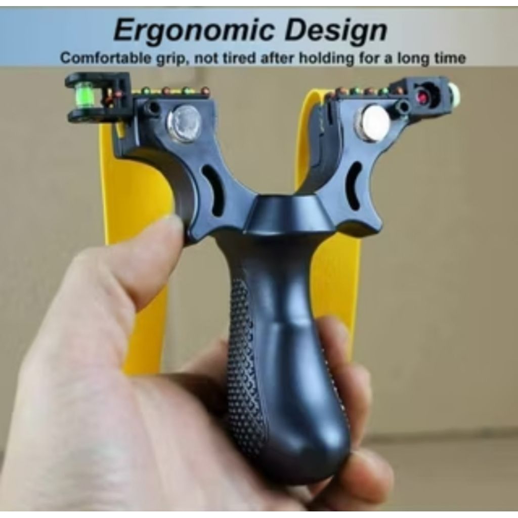 Ketapel Besi Tactical Laser Sight Presisi Slingshot  -  Ketapel Laser Siap Pakai