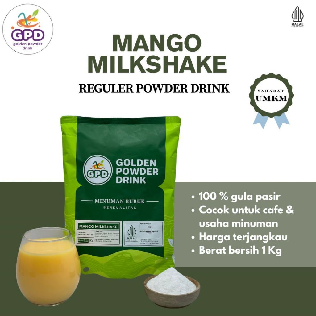 

Bubuk Minuman Reguler - Mango Milkshake - Golden powder drink