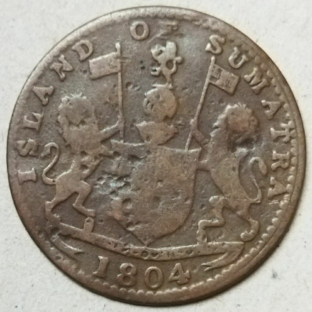 Koin kuno Island of Sumatra 1804