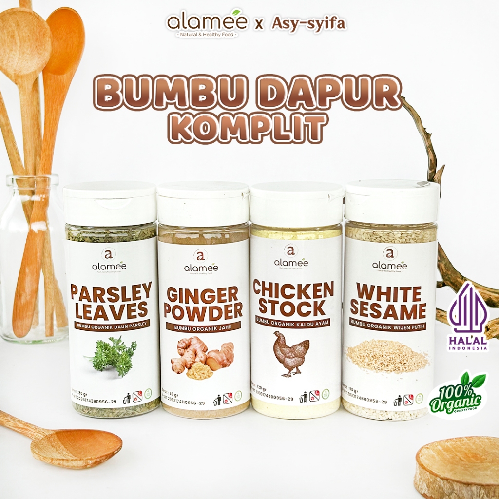 

ALAMEE Bumbu Dapur Bubuk Lengkap Lada Hitam Seasoning Powder Organik Praktis Pakai