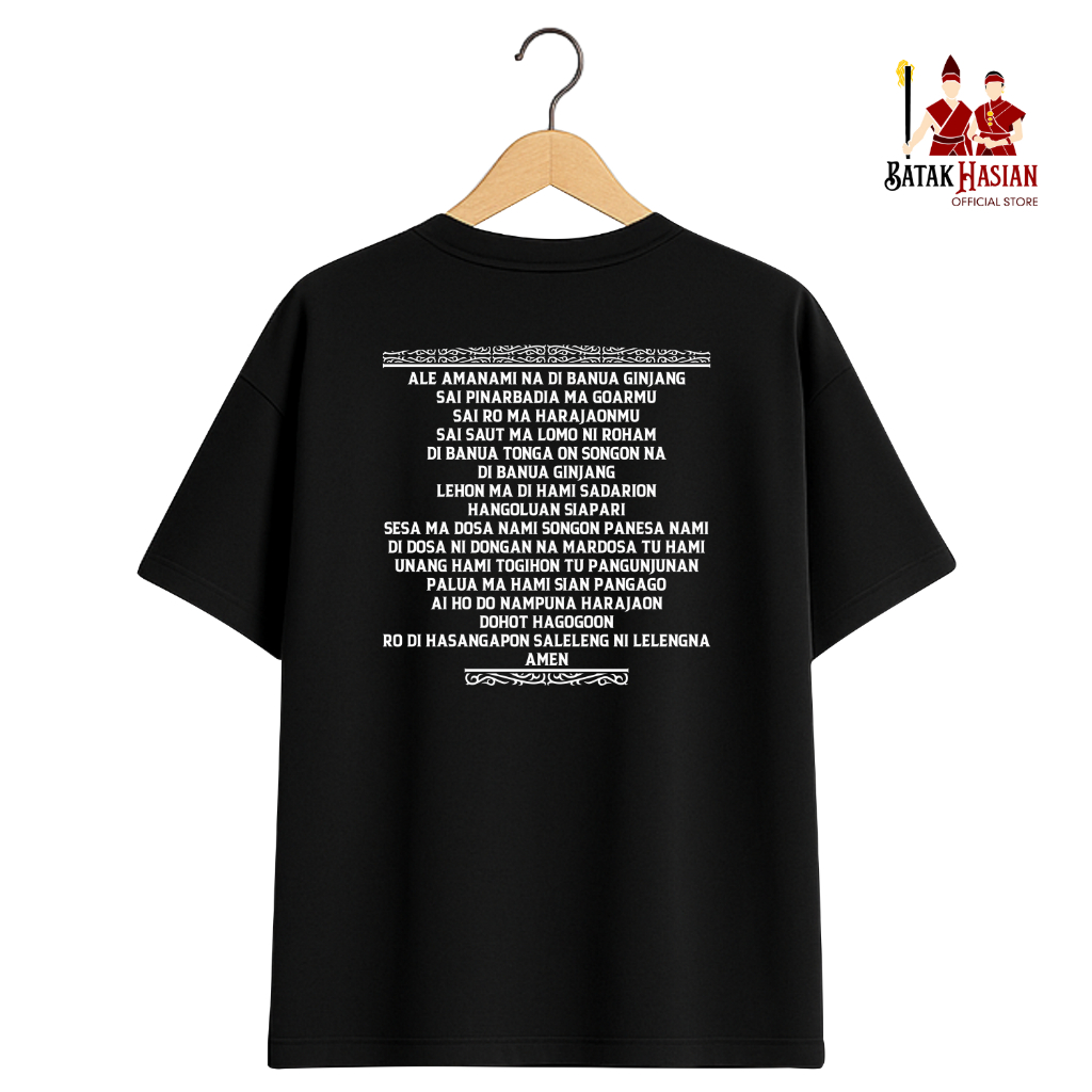 TANGIANG ALE AMA NAMI (Doa Bapa Kami Bahasa Batak) [OVERSIZED] - Kaos Batak  - Katun premium 100% - 