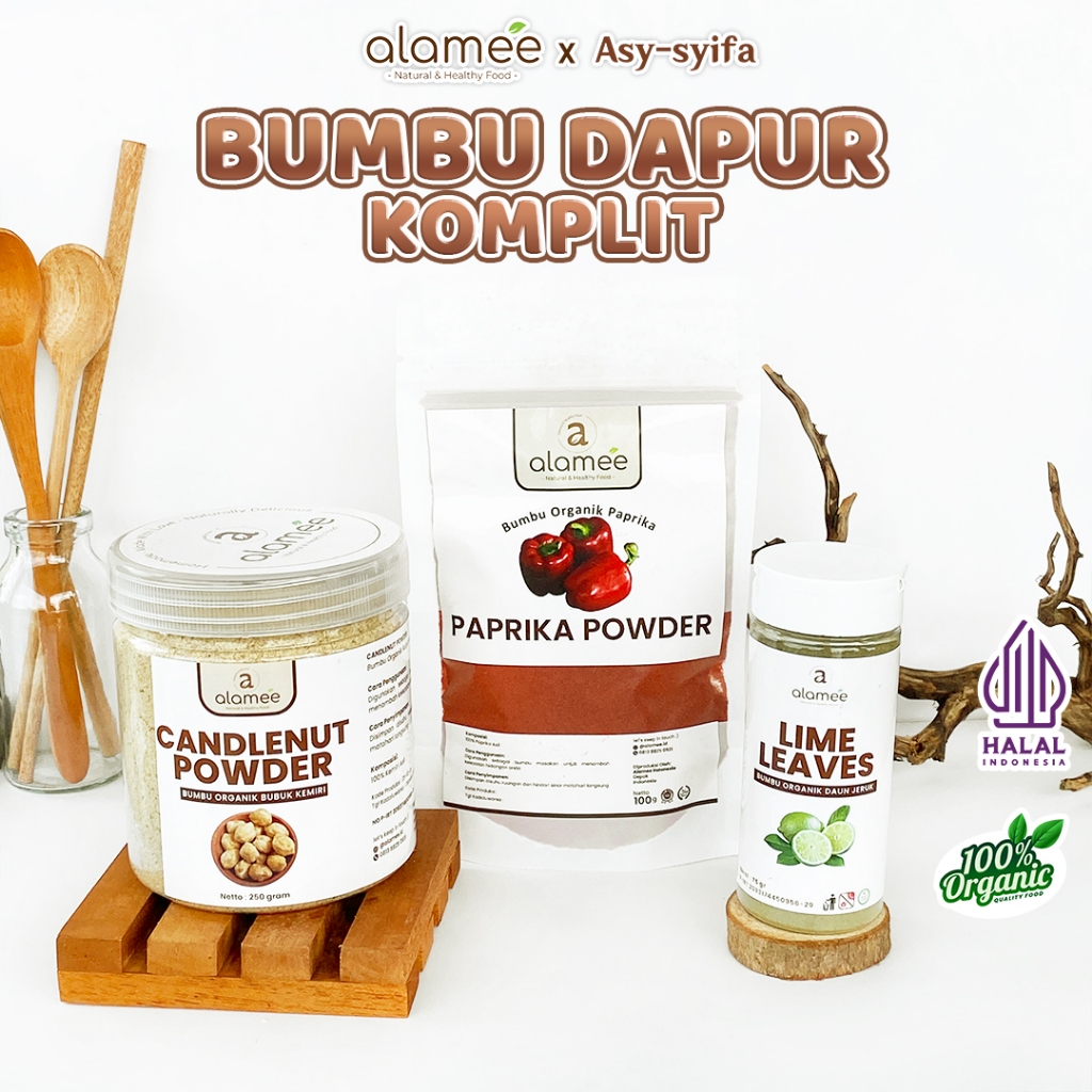 

Bumbu Dapur Bubuk Lengkap Bawang Merah Seasoning Powder Jahe Paprika Rosemary Kemiri Bombay Organik