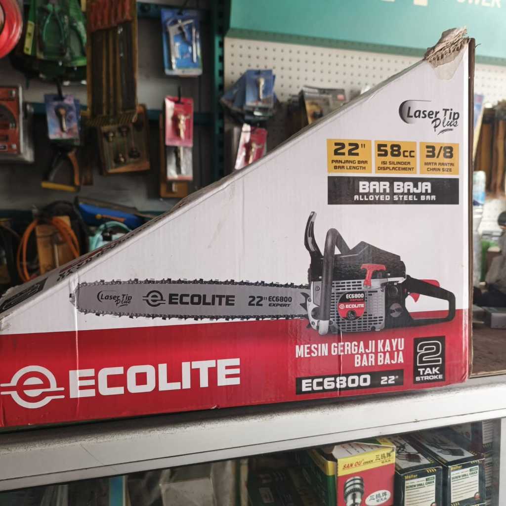 Chainsaw Mesin Gergaji Kayu 22" Ecolite EC6800
