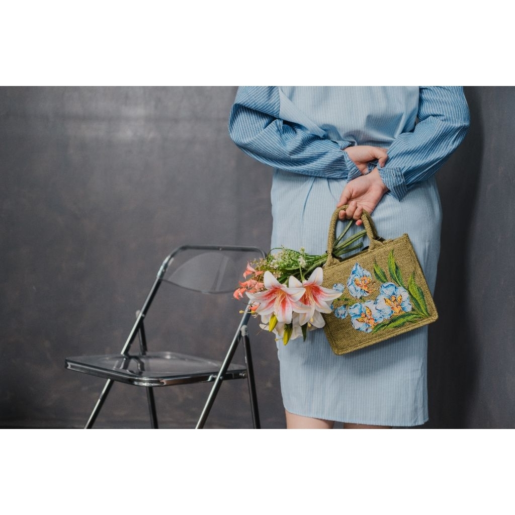 Tas Lukis Ghaiti Goni Handle Bag SHAGIDA • Souvenir & Oleh - oleh Khas Bali