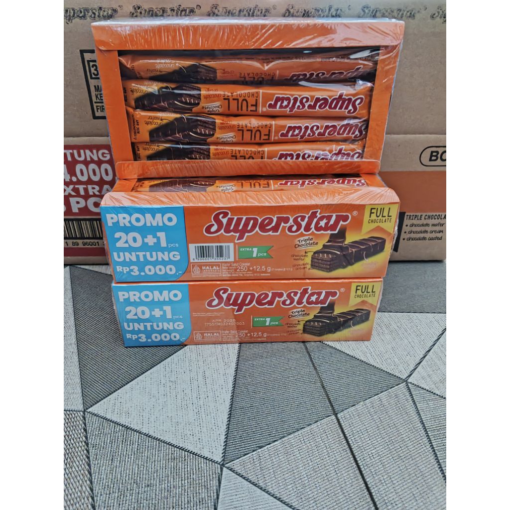 

SUPERSTAR COKLAT WAFER 1BOX