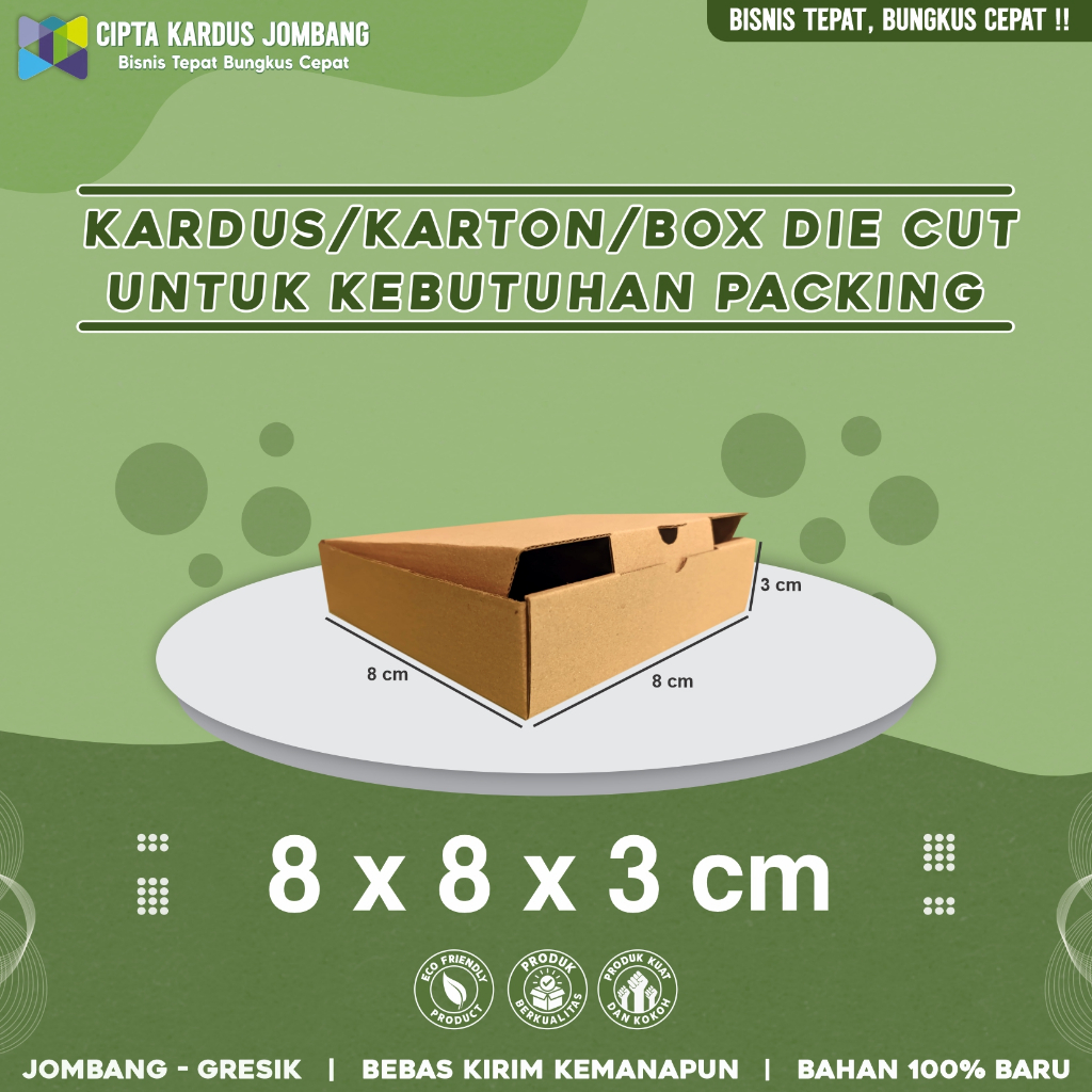 

Kardus Die Cut 8x8x3 | Box Hampers | Karton Packing