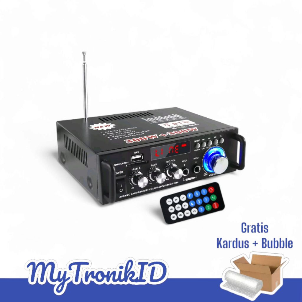 Power Amplifier Bluetooth 600W Araoe Home Theater Fm Radio