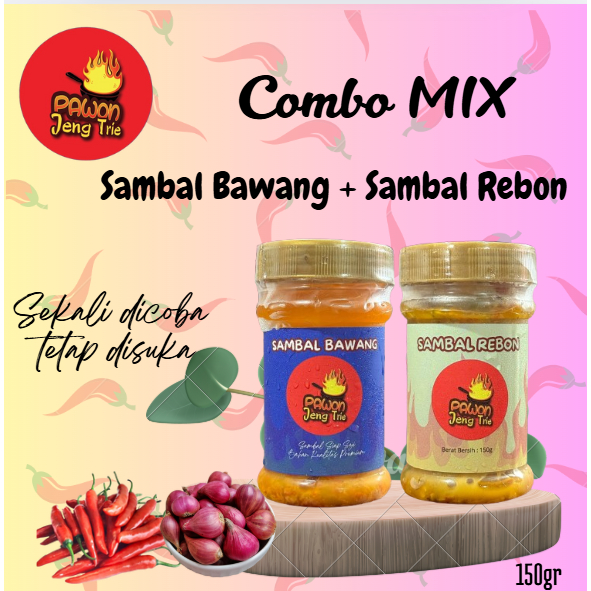 

Pawon Jeng Trie Combo Mix Sambal Bawang + Sambal Rebon