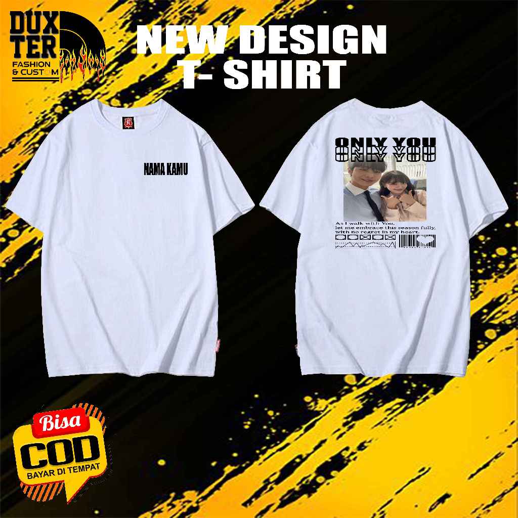 KAOS COSTUM BUCIN AESTHETIC - KAOS COSTUM BISA REQUEST NAMA DAN FOTO - SABLON DTF - KAOS KEKINIAN - 