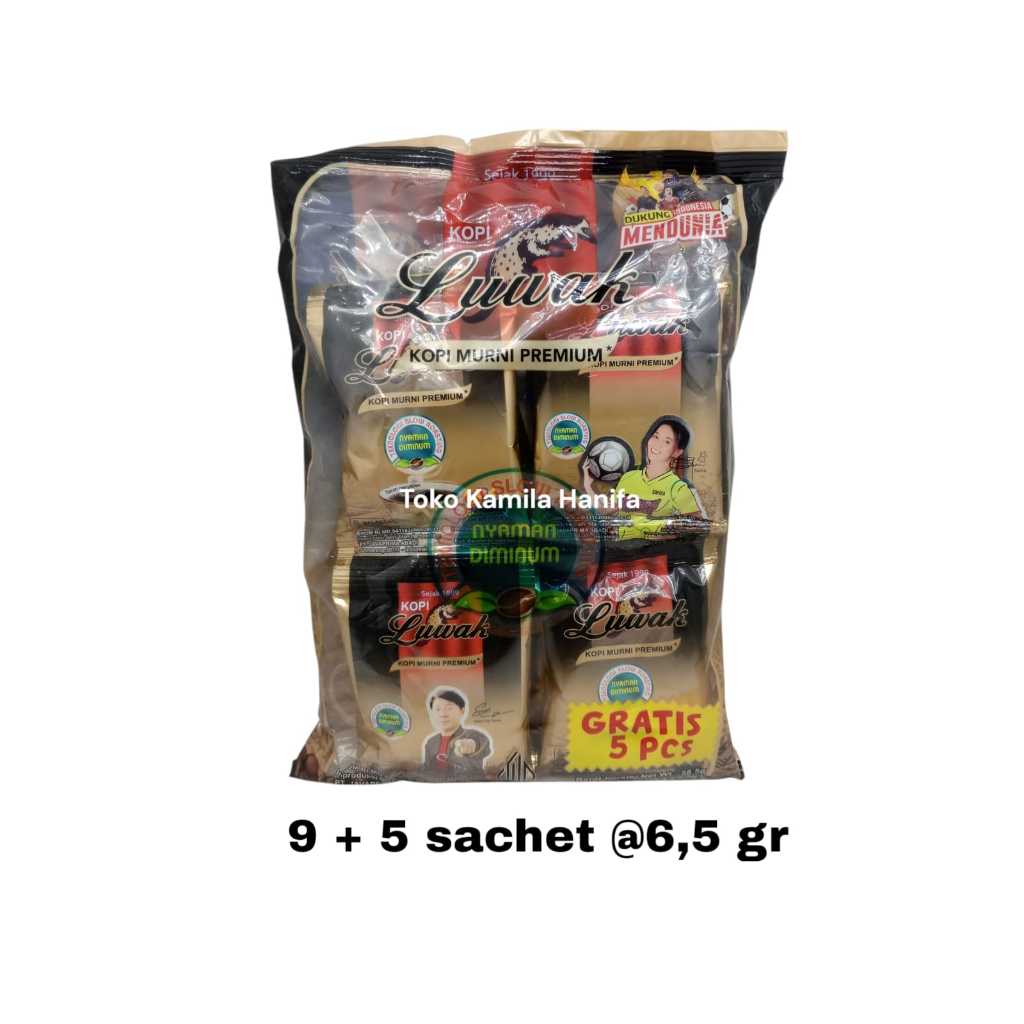 

Luwak Kopi Murni Premium 9 + 5 Sachet @6,5 gr