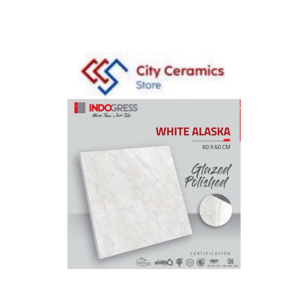 INDOGRESS WHITE ALASKA 60x60 GLOSSY