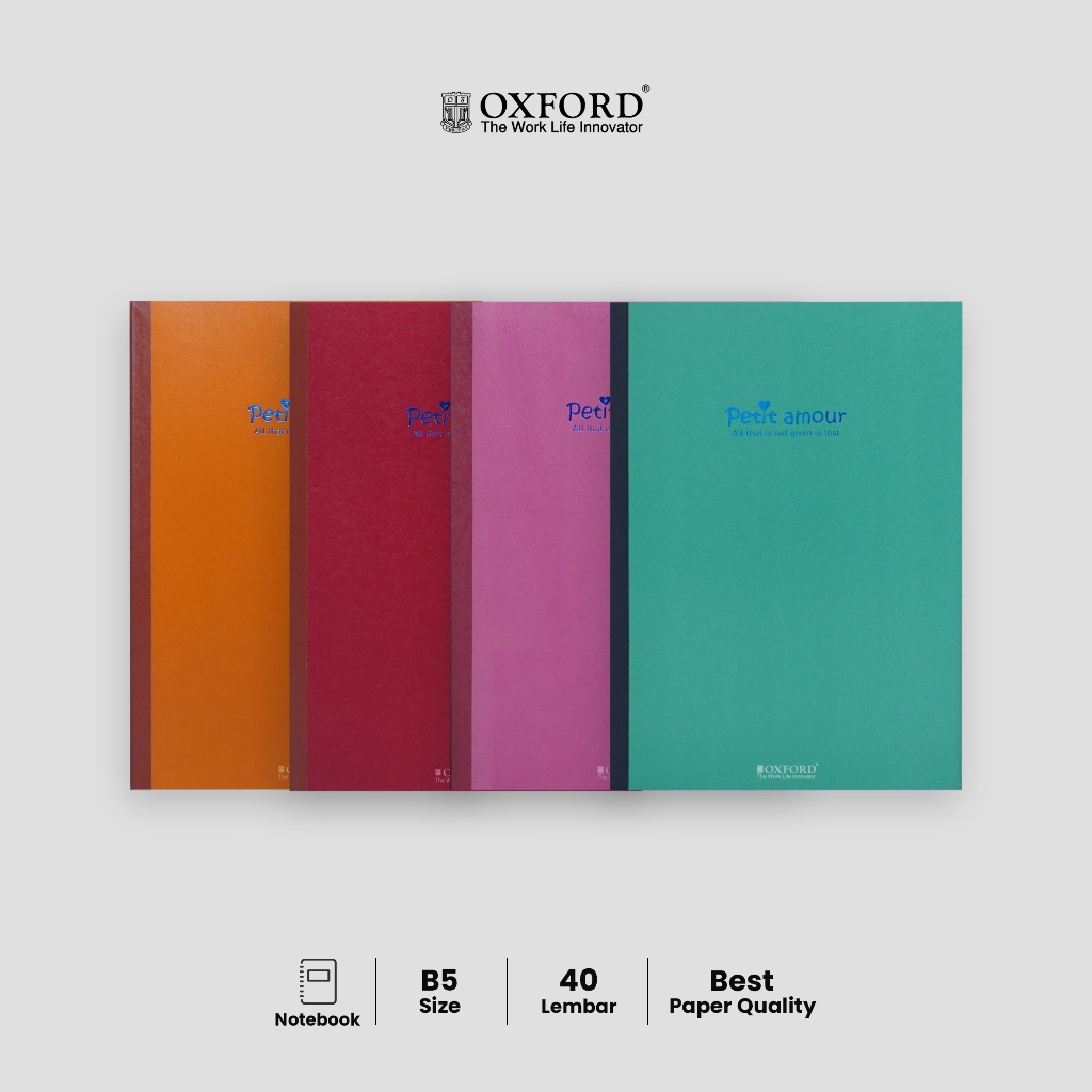 

Oxford Buku Tulis Ukuran B5 Isi 40 Lembar – Cover Premium, Garis 7mm, Buku Catatan Serbaguna